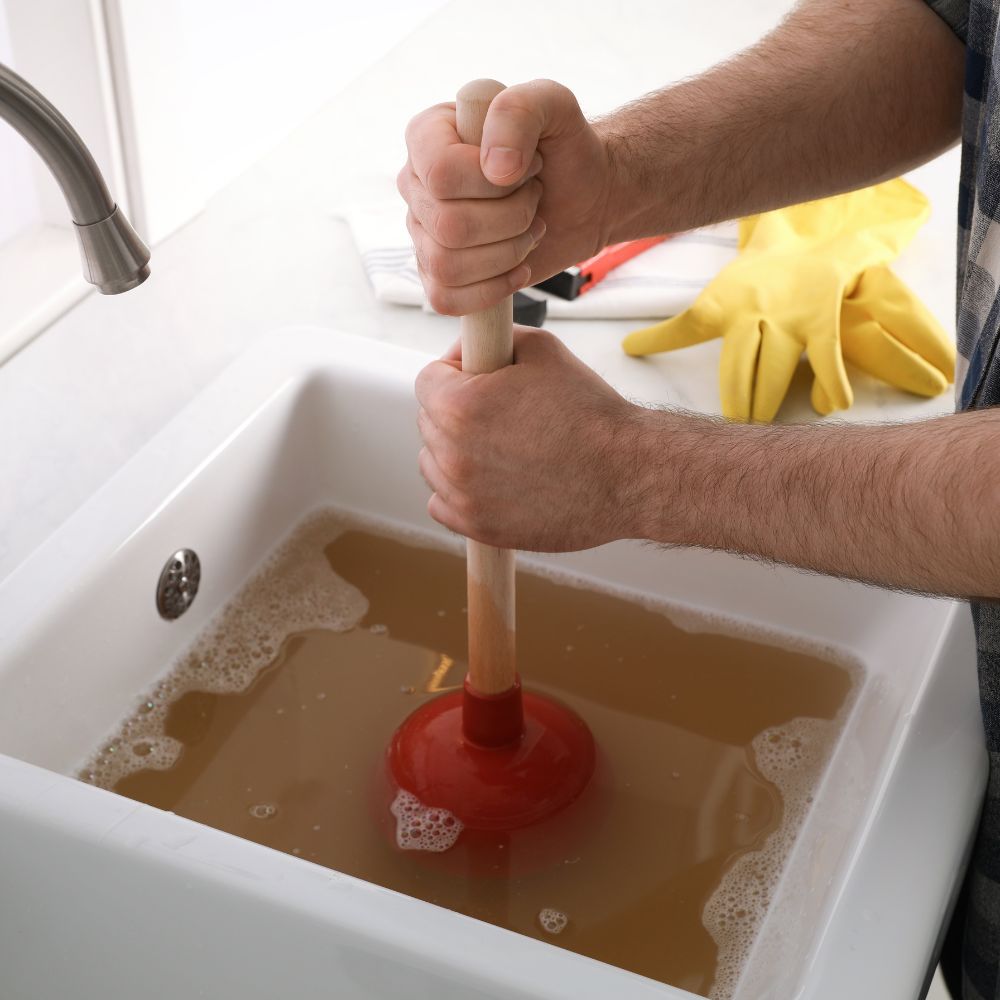 fixing a clogged drain