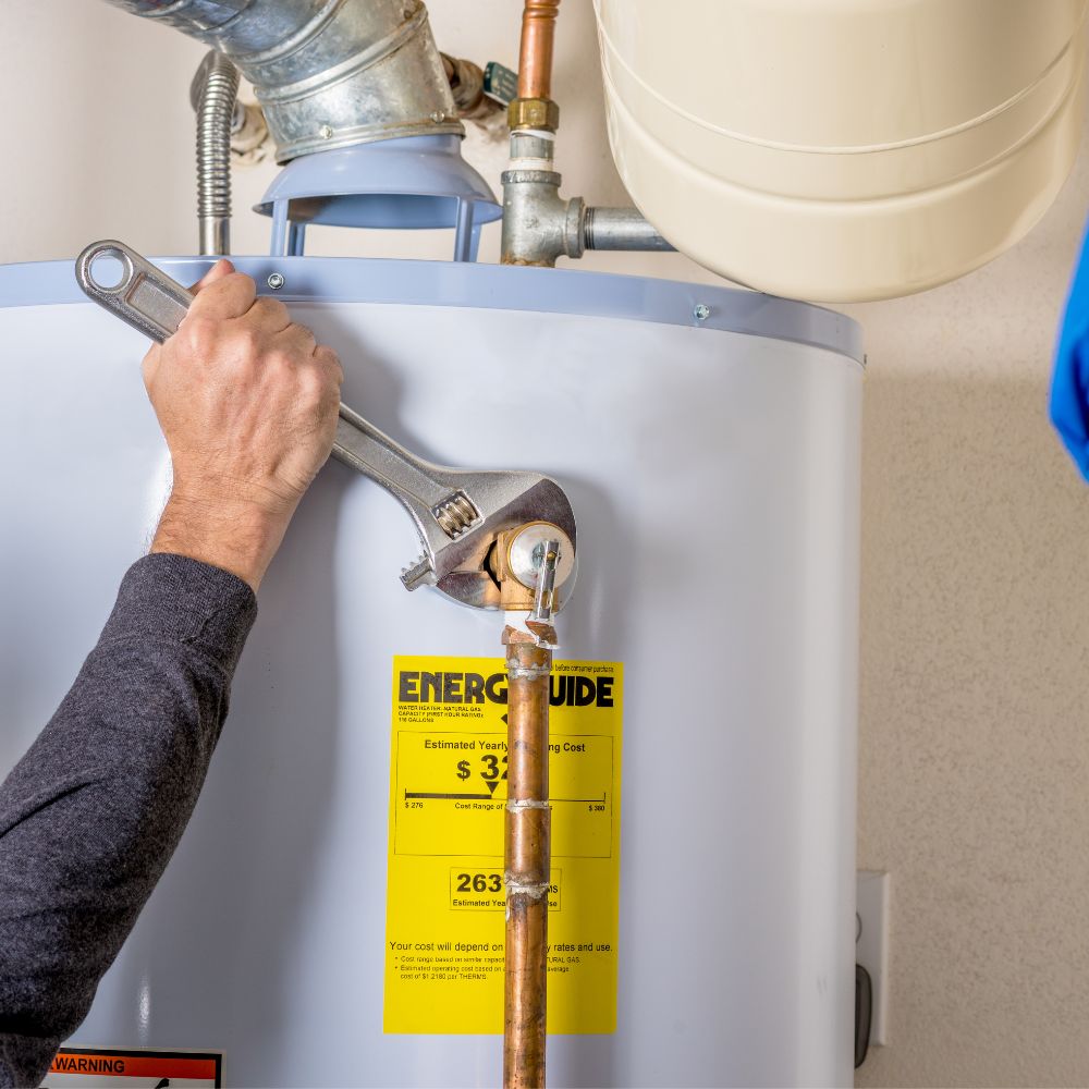 adjusting the water heater
